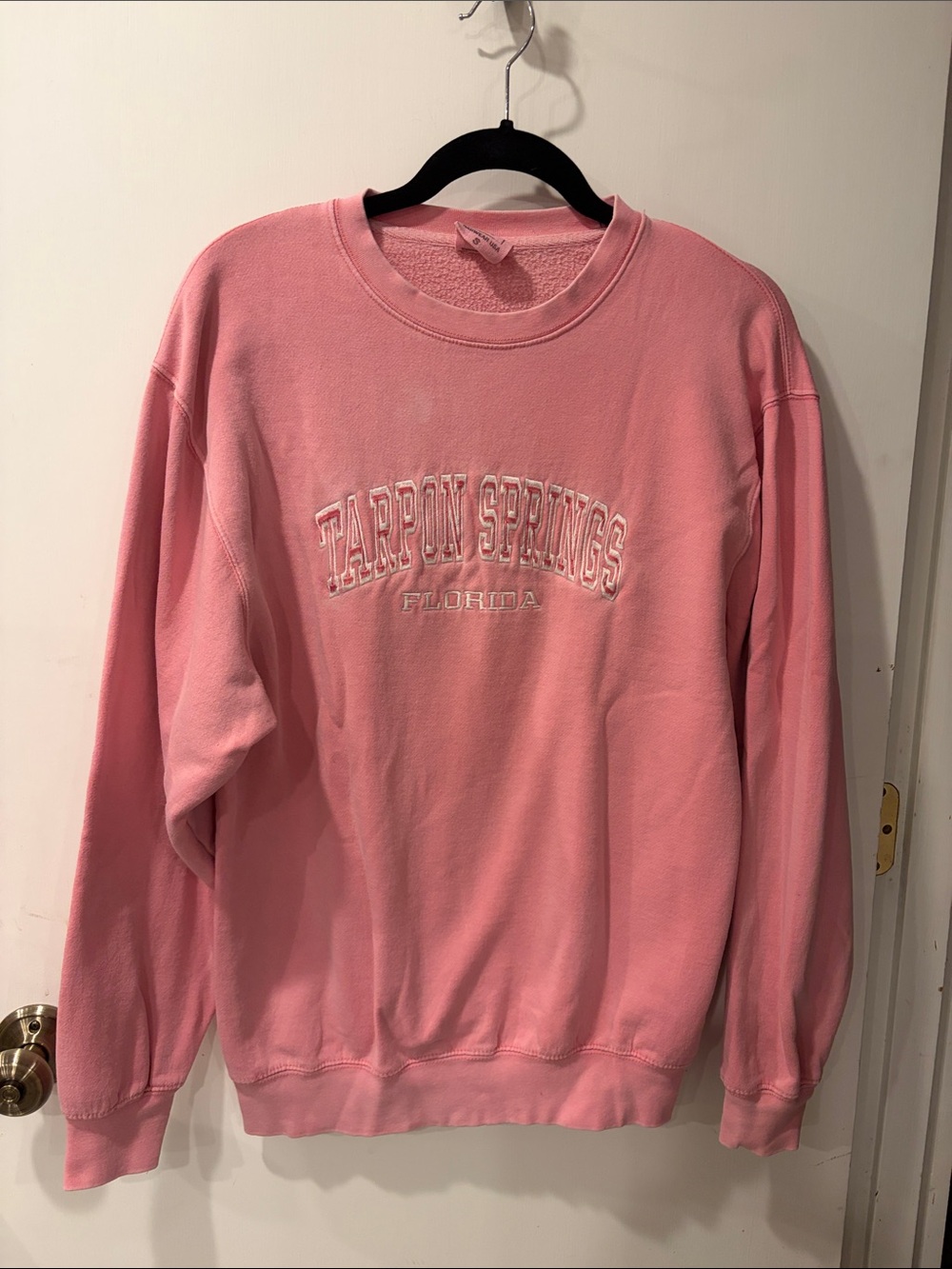 Ragwear USA Pink Crewneck Sweatshirt w/Tarpon Springs Florida logo S pink